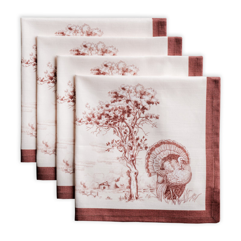 Maison d'Hermine Holy Jouy - Serviettes marron 100 % coton - 20 po x 20 po, Brun