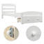 Lit simple blanc avec sommier à lattes de bois et tiroir de rangement pratique, sans sommier fiable - blanc, requis