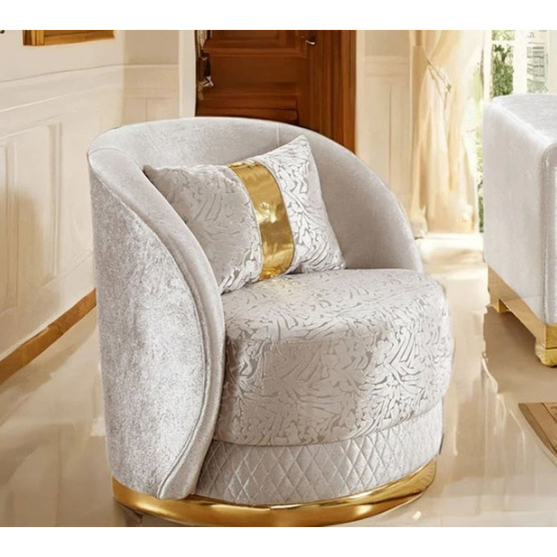 Fauteuil pivotant Reilly, Blanc