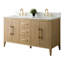 Ensemble de meuble-lavabo double 60 po avec plateau en marbre Chambery-94811323-94811328