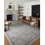 Tapis gris en polypropylène tissé à la machine Floral-87054162