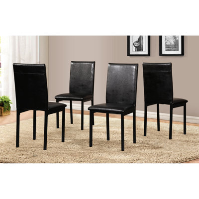 De 4 chaises de salle à manger en noir - sièges en similicuir et structure en métal stable 4, combinaison de sièges