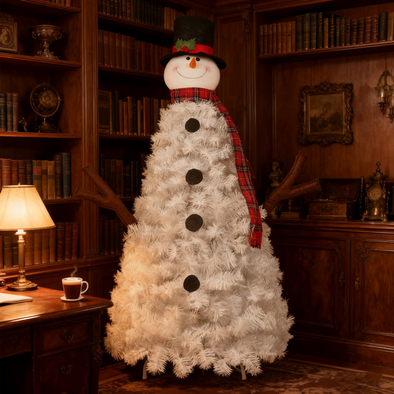 Arbre de Noël artificiel pré-éclairé, arbre de Noël artificiel 4 pi avec lumières DEL, branches artificielles luxuriantes pour une décoration des Fêtes facile à l'intérieur ou à l'extérieur