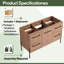 Base de meuble-lavabo simple 48 po Verath