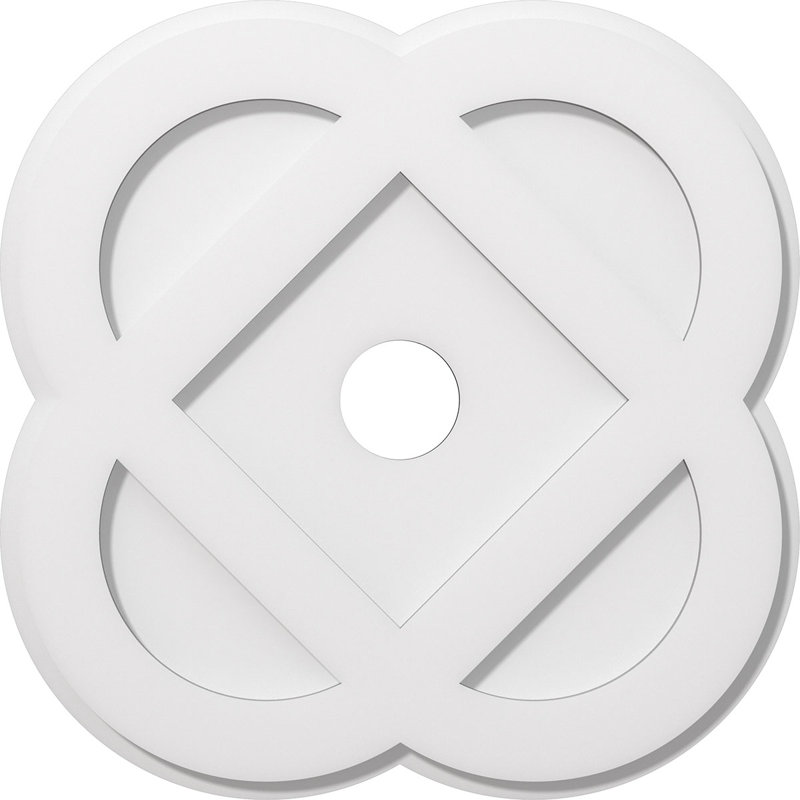 Médaillon de plafond contemporain en PVC de qualité architecturale Charlotte 3 po de diamètre intérieur