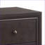 Table de chevet transitionnelle 2 tiroirs Espresso
