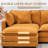 110.2" Chenille Three Seater Upholstered Sofa, Ottoman-142565045