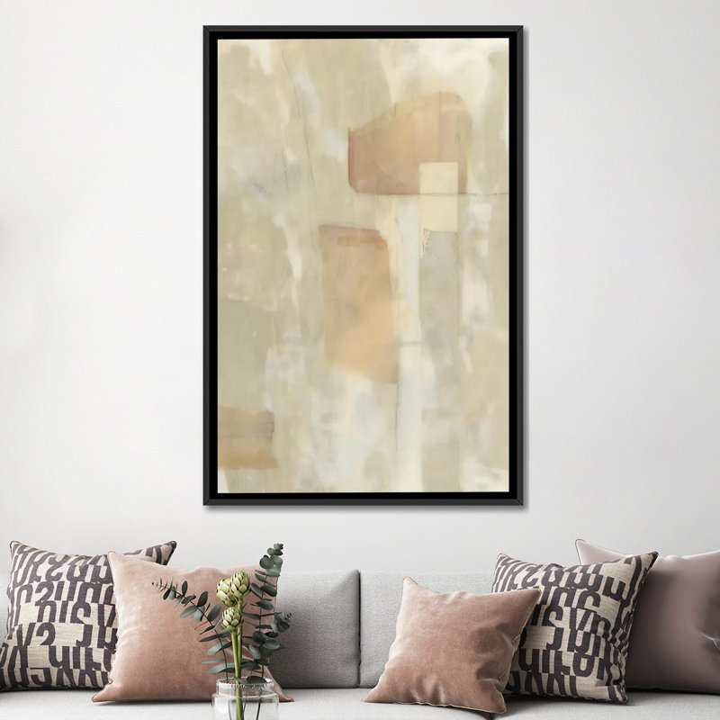 «Transept II», reproduction sur toile, H 26 po x l 18 po x P 1,5 po, Toile avec cadre noir, Pas de tapis