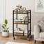 Home Service Cart, Small Home Bar Cart, Wheeled Cart, Mobile Cart, 3-Tier Rolling Practical Storage Cart for Kitchen, Dining Room & Living Room