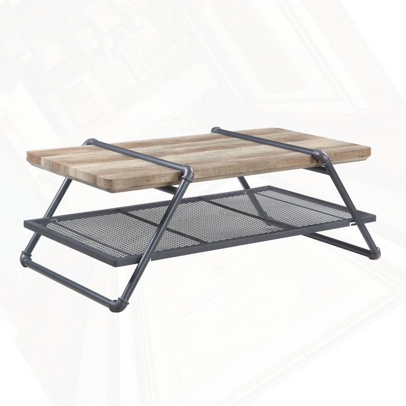 Table basse en chêne et gris sable