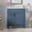 Meuble-lavabo de 30 po avec lavabo en céramique, petite armoire de salle de bain, armoire moderne avec 2 tiroirs et tablette réglable-121709113
