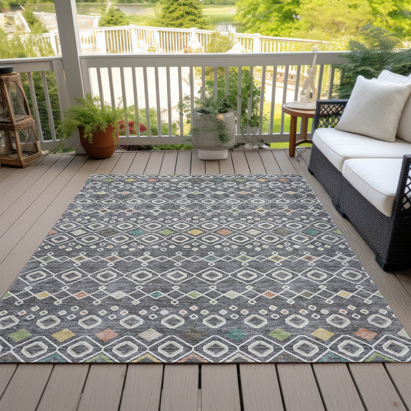 Tapis rectangulaire Aleighna avec envers antidérapant, Rectangle 10 pi x 14 pi