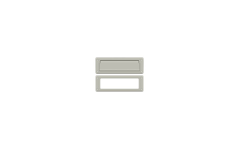 Brass Mail Slot, Brushed Nickel, 2.875" H x 8.875" W x 0.5" D