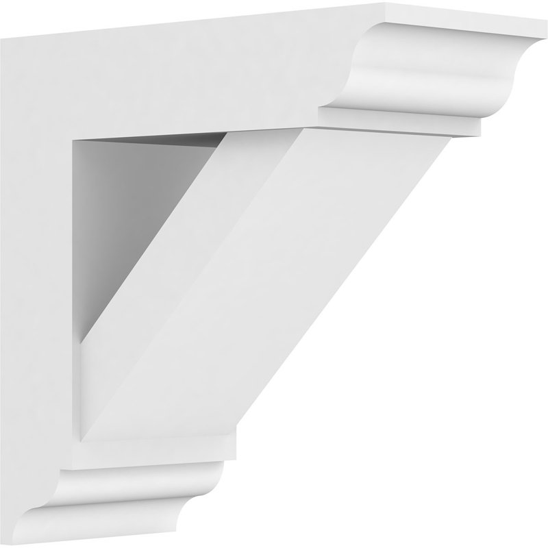 Support standard en PVC de qualité architecturale avec extrémités traditionnelles l 5 po x P 12 po x H 12 po