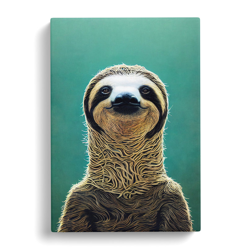 Sloth Surrealism - Wrapped Canvas, 50cm H x 35cm W x 3cm D