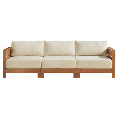 Barton 3-Seater Outdoor Patio Sofa (Natural)
