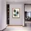 Ensemble de 2 art mural encadré de plumes de paon - impressions sur toile remplaçables avec cadres photo en bois massif, décoration murale botanique élégante pour salle à manger et salon 24 po x 32 po