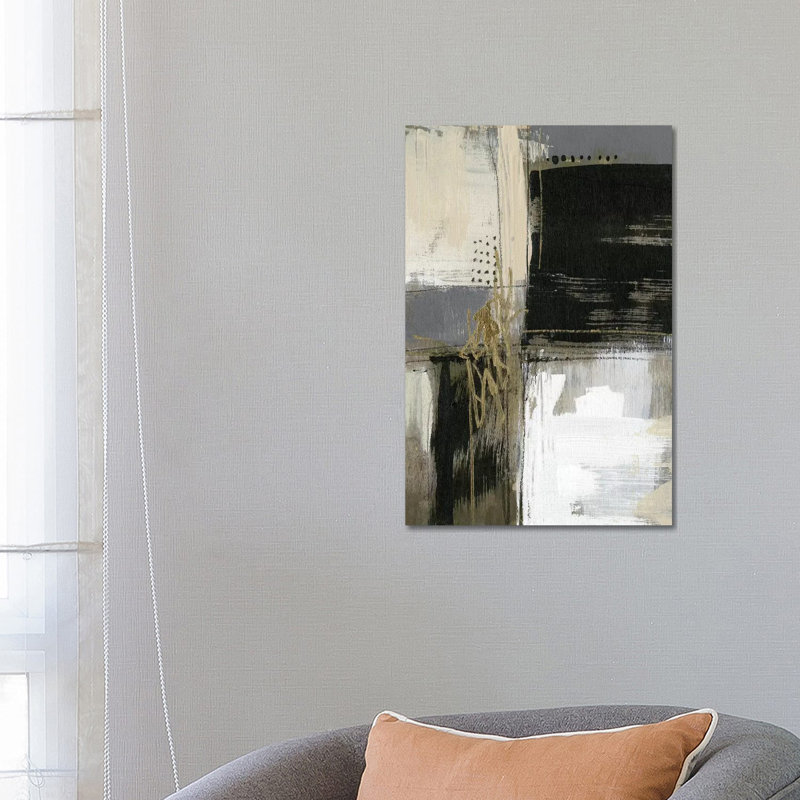 "Neutral divisions I" par Jennifer Goldberger, reproduction d’art, H 26 po x l 18 po x 1,5 po, Toile tendue