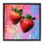 Fraises luxuriantes avec cadre flottant goutte à goutte d'eau, design par LSR Creative Studio-818378114-818378113