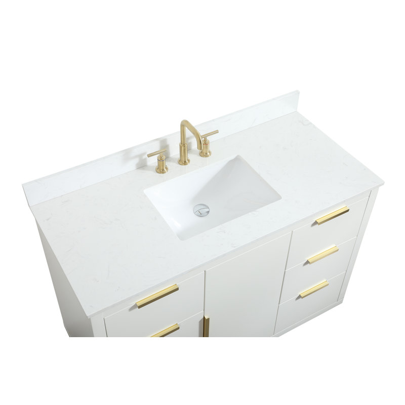 Ensemble de meuble-lavabo simple 48 po Broadlands, Blanc
