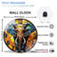 Horloge murale vitrail éléphant 12 po