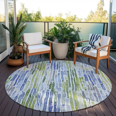 Tapis intérieur / extérieur bleu Caelira