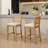 Full Solid Wood Rattan-Back Bar Stool (No Including  Table)-764901611