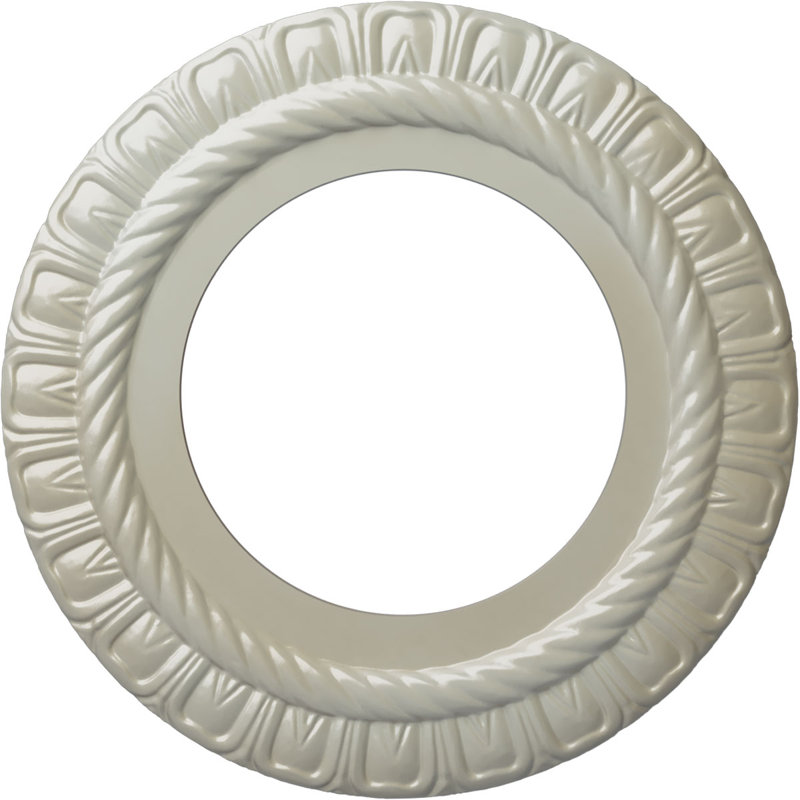 Médaillon de plafond Endurathane Claremont, diamètre extérieur de 10 5/8 po x P 5 3/4 po x P 1/2 po (convient aux auvents jusqu'à 7 po), fini bleu flash peint à la main
