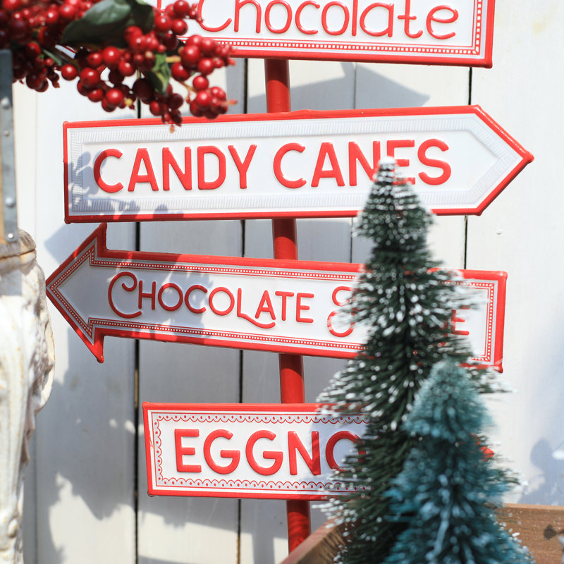 Vintage Candy Canes Garden Stake