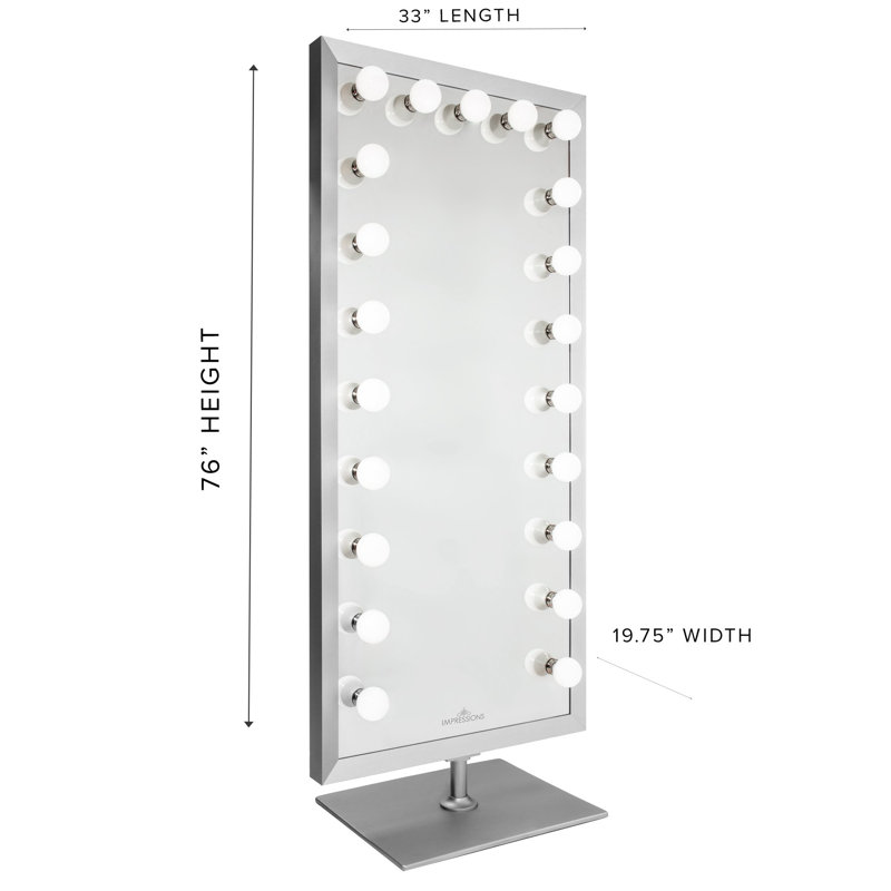 Miroir de maquillage lumineux Starlight, Argent