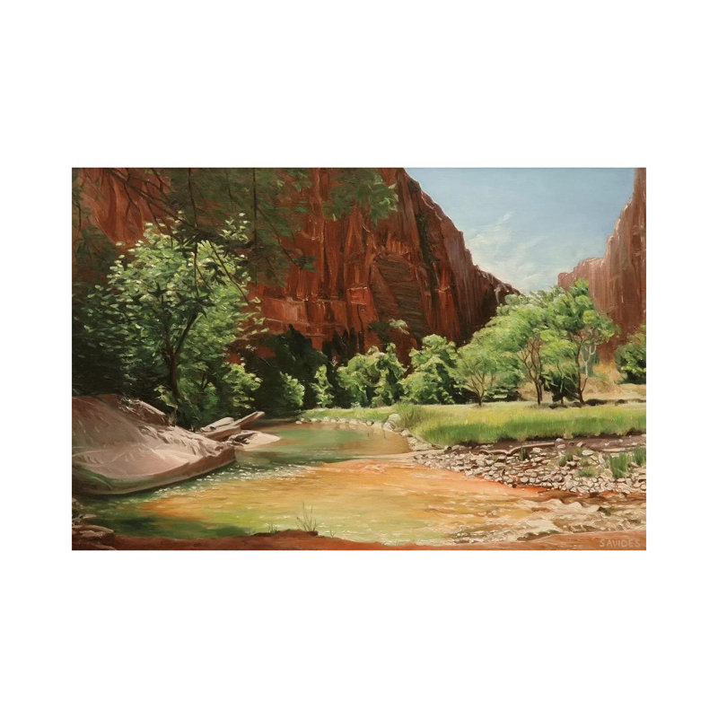 Zion - Along The North Fork Virgin River by Nick Savides - Gallery-Wrapped Canvas Giclée on Canvas, Canvas