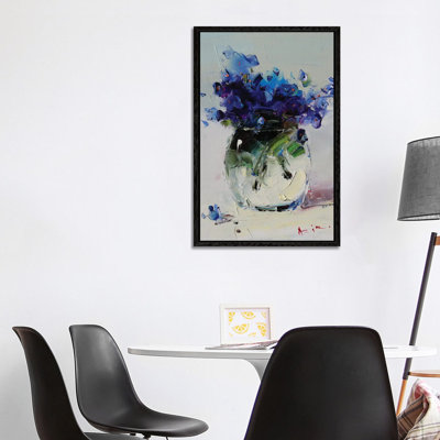 Blue Bouquet In A Glass by Aziz Sulaimanov - Gallery-Wrapped Canvas Giclée on Canvas