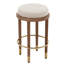 Tabouret de bar rembourré sans dossier avec repose-pieds fini-108352745
