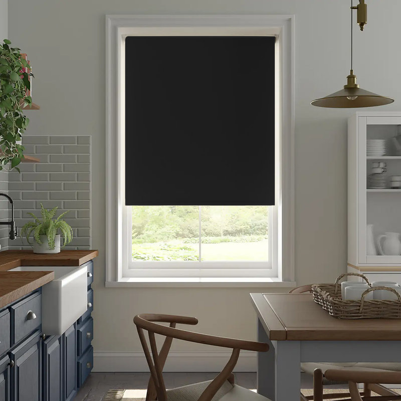 Blackout Roll-Up Blind, 45 cm L x 240 cm W, Grey