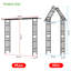 Arche de jardin en métal avec support réglable