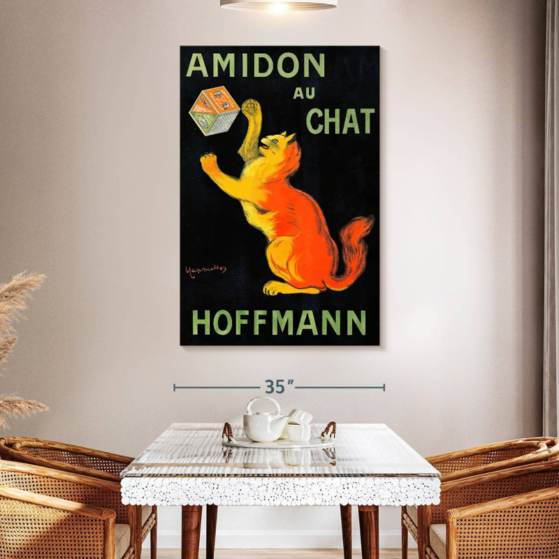 Brampt Amidon Au Chat, H 51 po x l 34 po