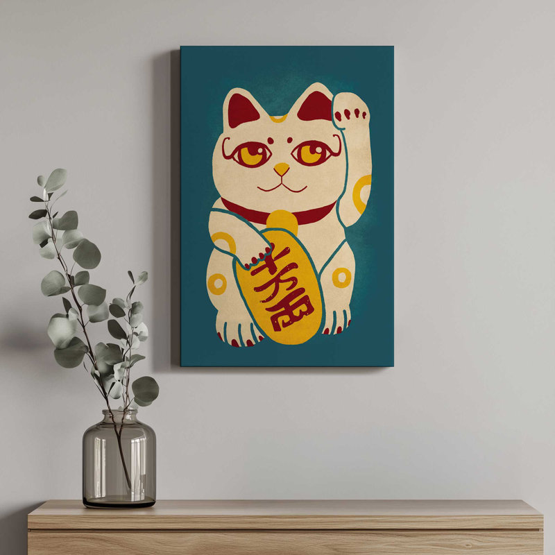 «Lucky Cat II» par BigBadMullet, reproduction d'art sur toile, H 24 po x l 18 po