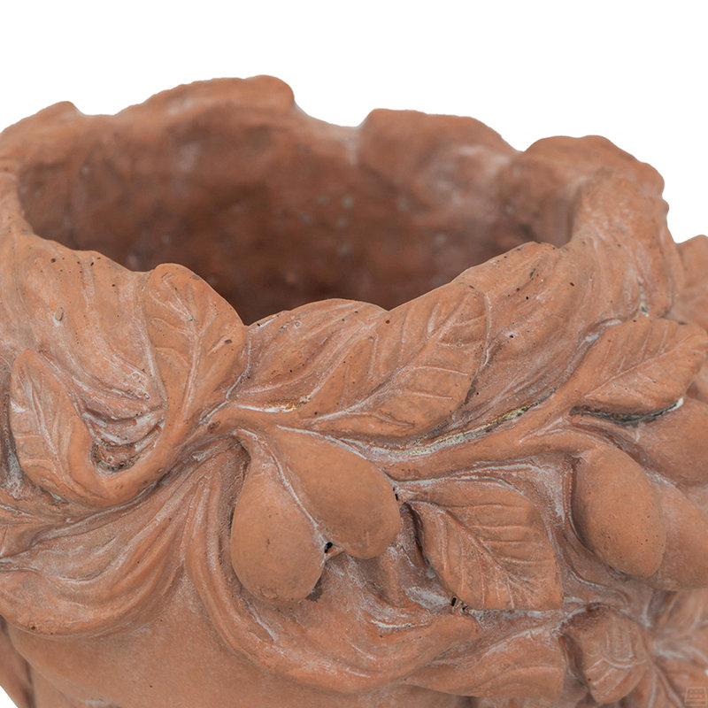 8x9x11.5" Head Bust Planter, Brown