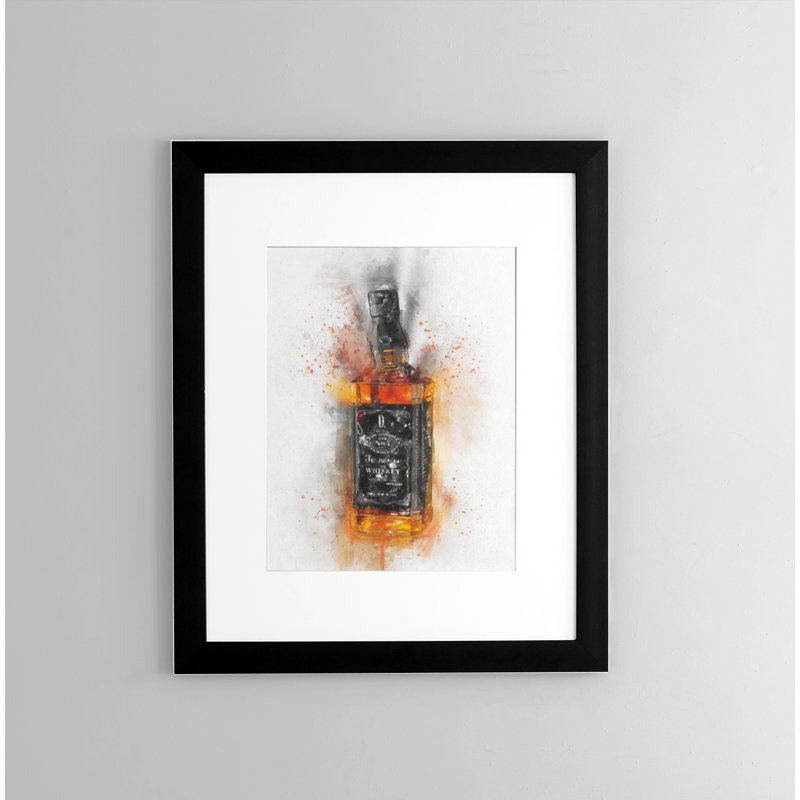 Bourbon Whiskey Bottle - Single Picture Frame Print