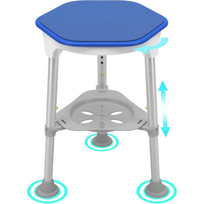 Chaise de douche pour douche intérieure, siège pivotant à 360 degrés, ...