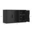 Rivington Buffet moderne avec 4 tablettes réglables noires-116172216