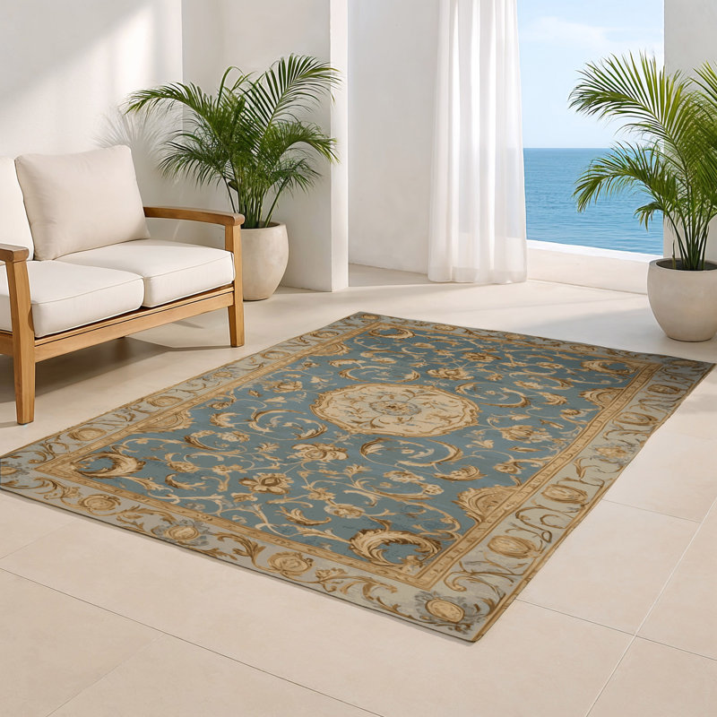 Tapis d'intérieur et d'extérieur brun français, Rectangulaire 3 pi x 5 pi