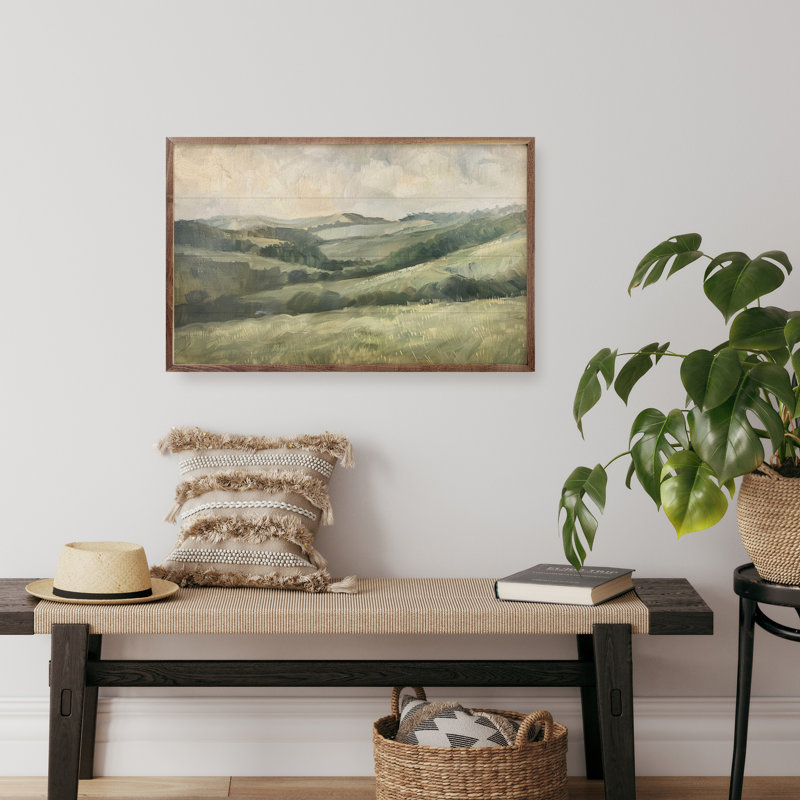 Green Hilly Landscape par LSR, H 5 po x l 8 po