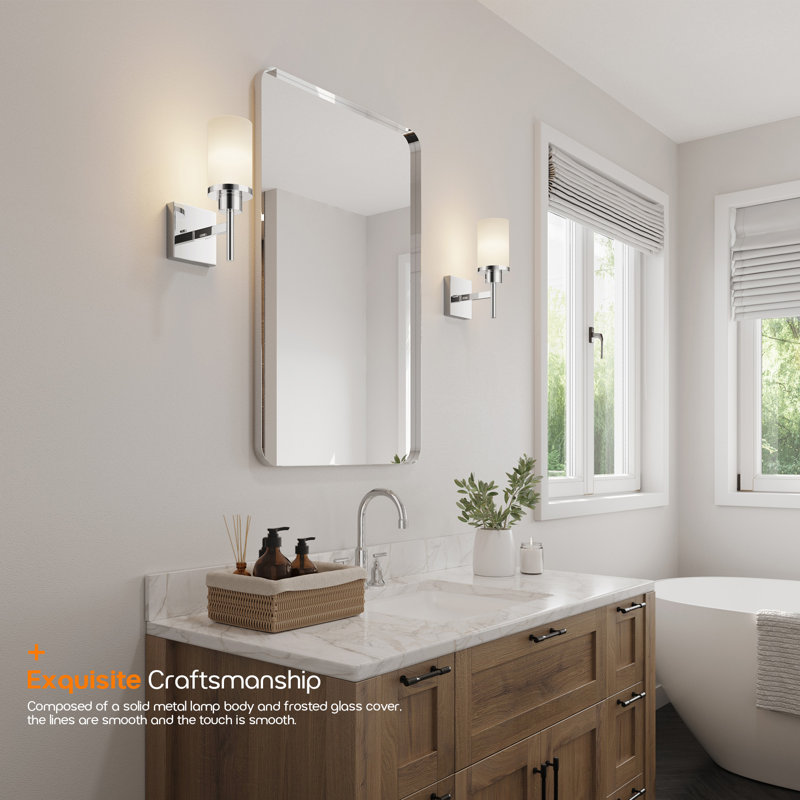 Éclairage pour salle de bain 1 lumière, Chrome poli
