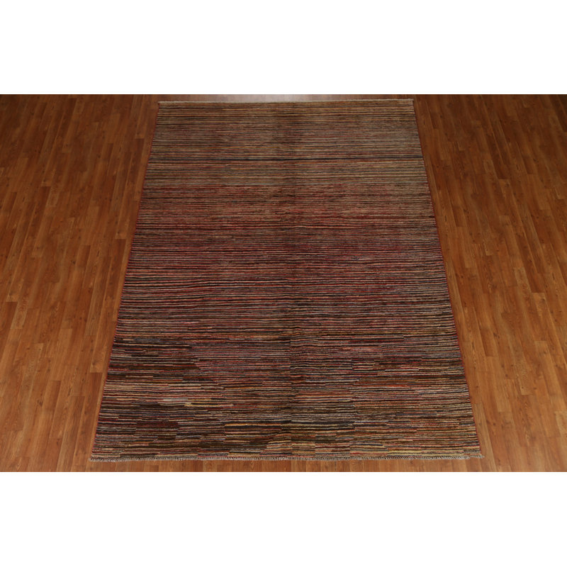 Tapis oriental all-over Gabbeh Kashkoli fait à la main 7 x 10