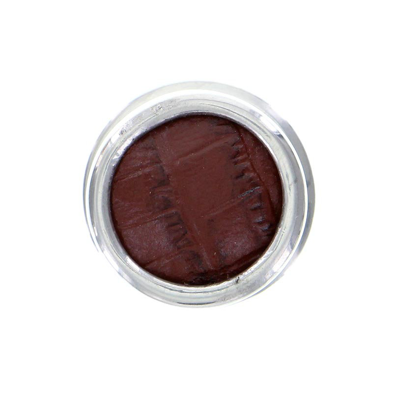 Equestre Round Knob, Small, Antique Silver, Turquoise