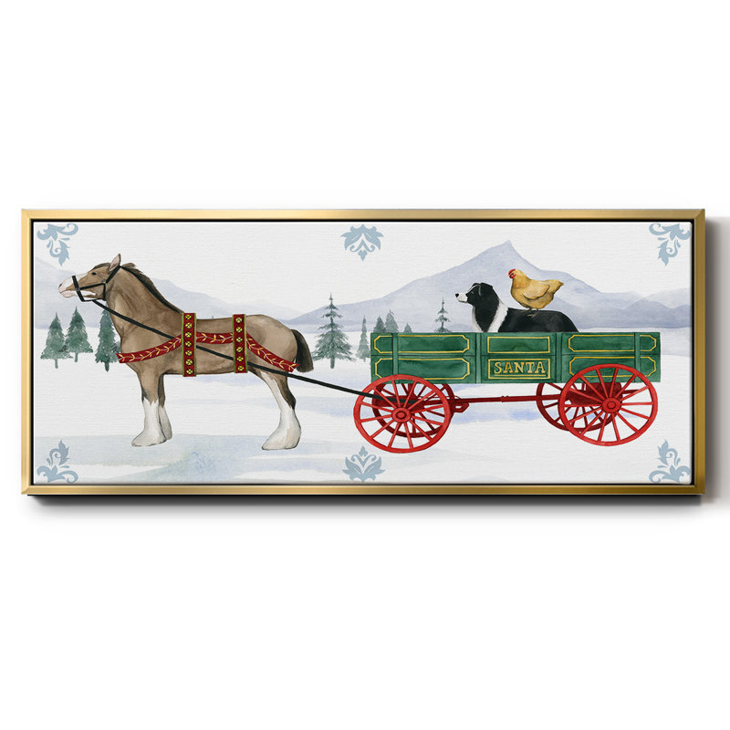 Collection Santa's Farm, toile en C encadrée, H 20 po x l 50 po