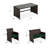  4-Piece Outdoor Wicker Patio Conversation Furniture Set W/ Table, Cushions - Brown/Midnight Green-468411637