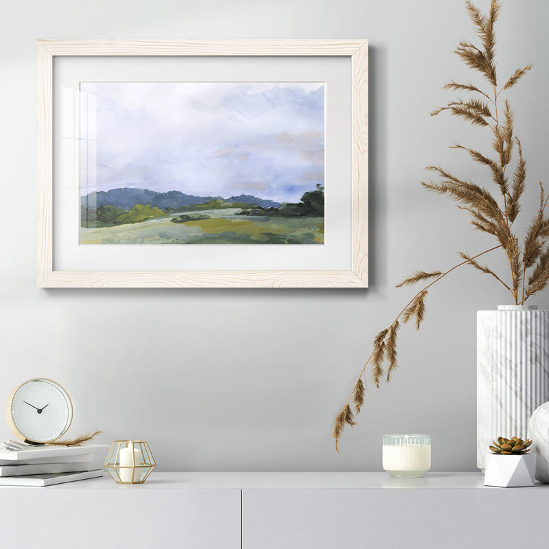 Pastoral Horizons II, reproduction d'art encadrée, Blanc, H 28 po x l 42 po