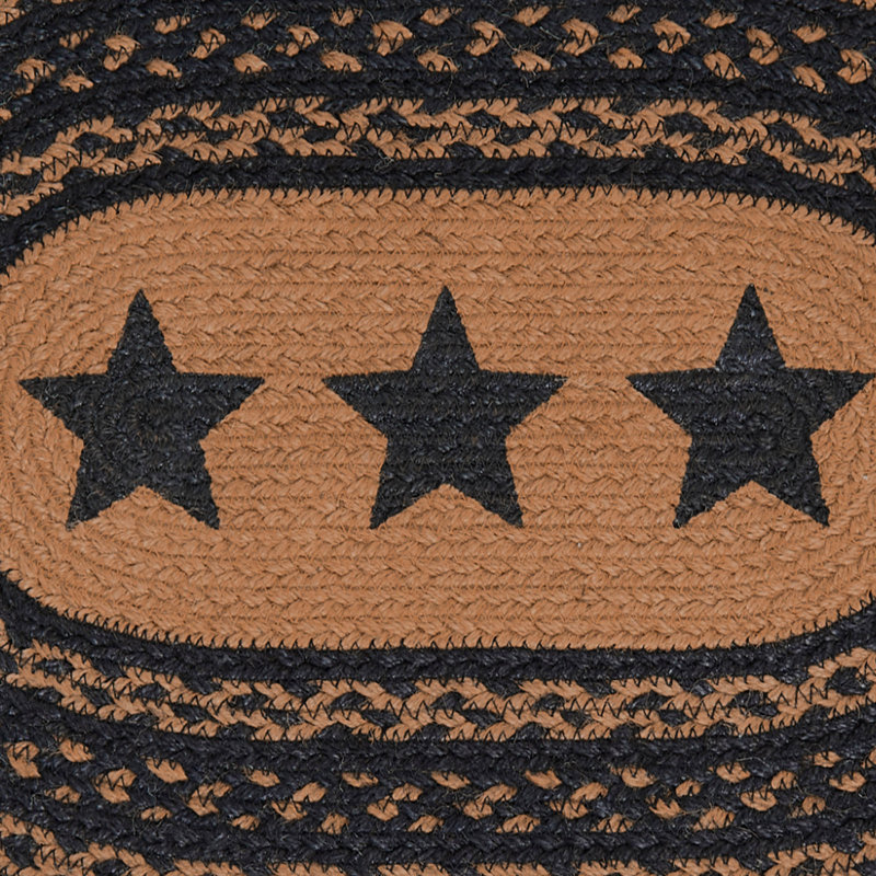 Madeline Jute Geometric Oval Placemat